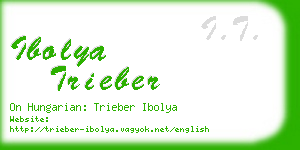 ibolya trieber business card